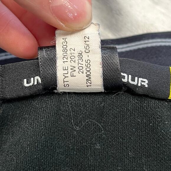 Under Armour Black Gray Mens L Loose Fit Ankle Zip Warm Up Athletic Sweatpants - Picture 4 of 13